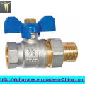 Brass Ball Valve Plate Nickel with Handle (a. 0117)